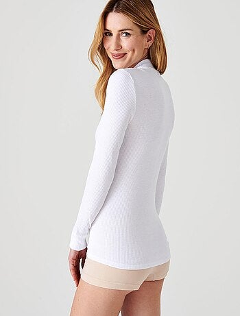 T-shirt Thermolactyl col montant, côtes molletonnées thermique - Damart