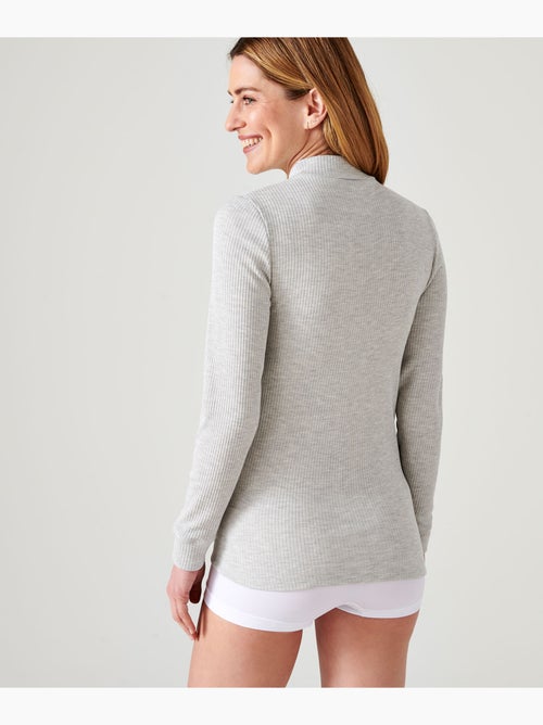 T-shirt Thermolactyl  col montant, côtes molletonnées  thermique - Damart - Kiabi