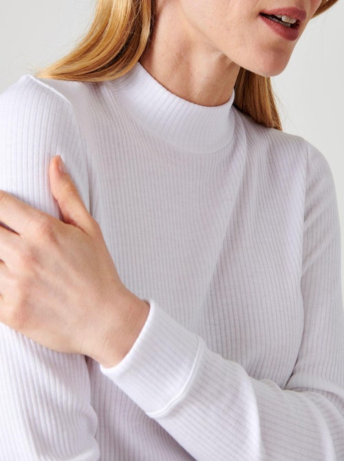 T-shirt Thermolactyl  col montant, côtes molletonnées  thermique - Damart - Kiabi