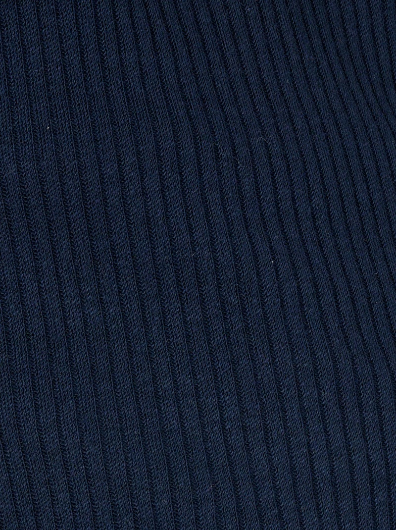 T-shirt Thermolactyl col rond, côtes molletonnées  - Damart Bleu marine - Kiabi