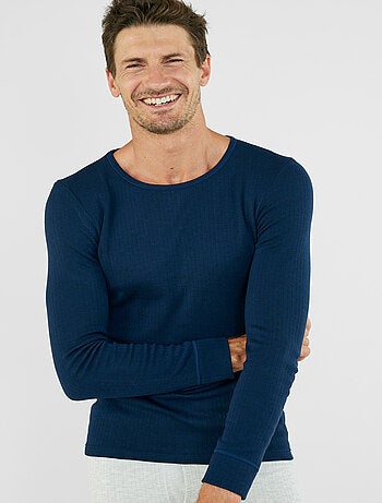 T-shirt Thermolactyl col rond, côtes molletonnées - Damart