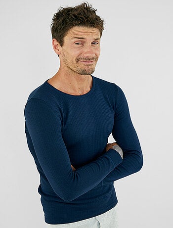 T-shirt Thermolactyl col rond, côtes molletonnées - Damart