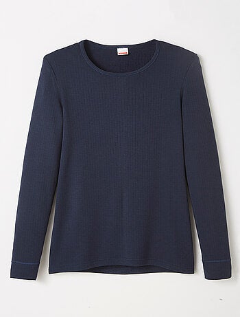 T-shirt Thermolactyl col rond, côtes molletonnées - Damart