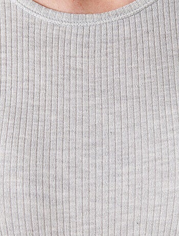 T-shirt Thermolactyl col rond, côtes molletonnées - Damart