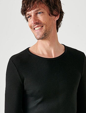 T-shirt Thermolactyl col rond, côtes molletonnées - Damart