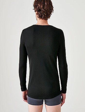 T-shirt Thermolactyl col rond, côtes molletonnées - Damart