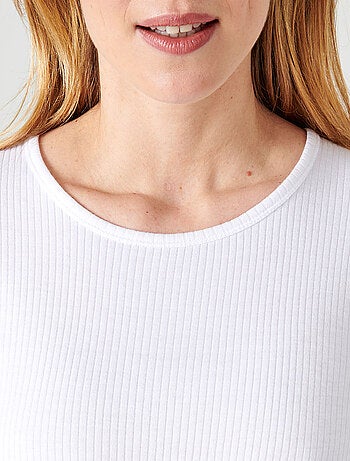 T-shirt Thermolactyl col rond, côtes molletonnées thermique - Damart