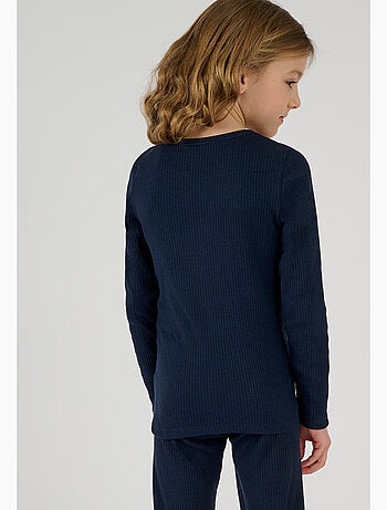 T-shirt Thermolactyl col rond, côtes molletonnées thermique - Damart