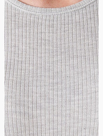 T-shirt Thermolactyl col rond, côtes molletonnées thermique - Damart