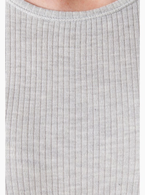 T-shirt Thermolactyl col rond, côtes molletonnées  thermique - Damart - Kiabi