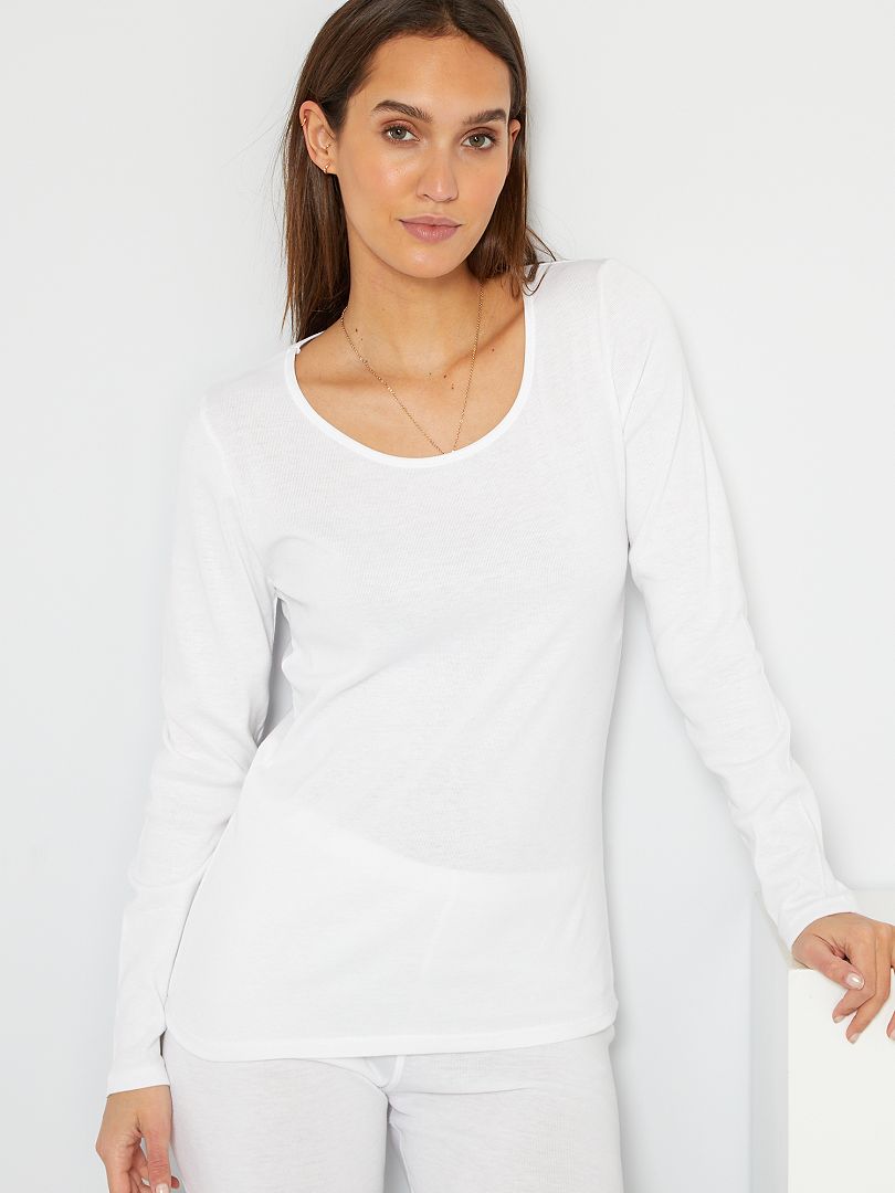 T-shirt Thermolactyl 'Damart' blanc - Kiabi