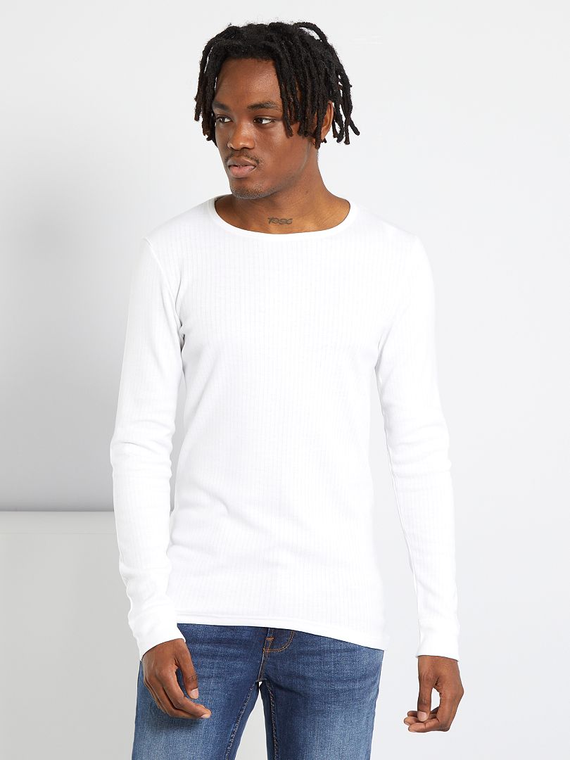 T-shirt Thermolactyl 'Damart' - blanc - Kiabi - 10.00€