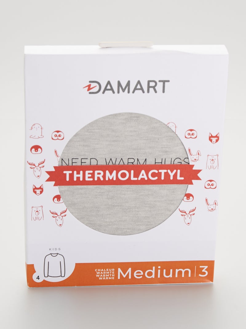 T-shirt thermolactyl 'Damart' Niveau 3 bleu/gris - Kiabi