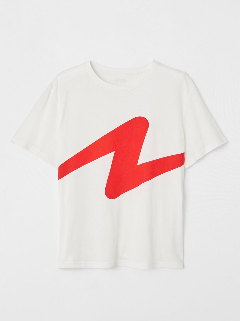 T-shirt Thermolactyl imprimé éclair Damart - Damart Blanc - Kiabi