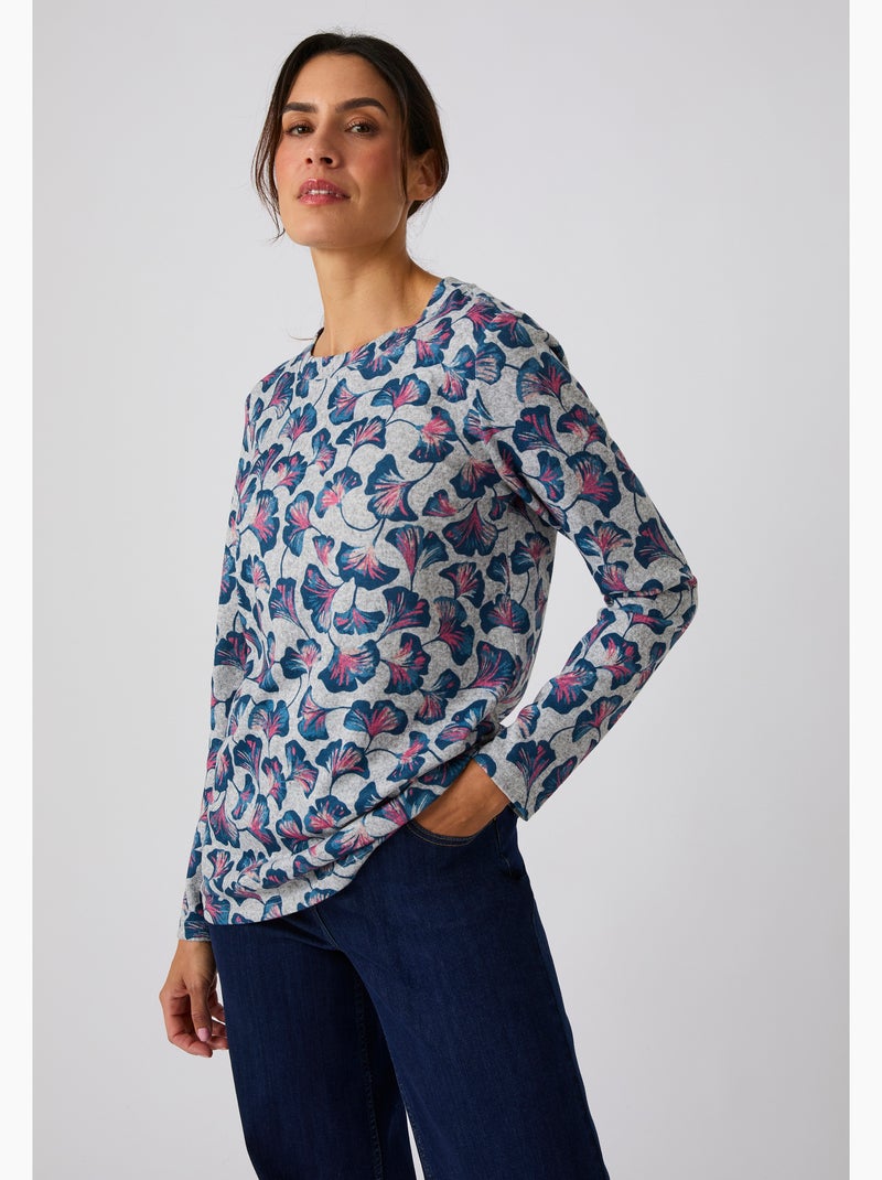 T-shirt thermolactyl maille chaude  - damart Gris clair - Kiabi