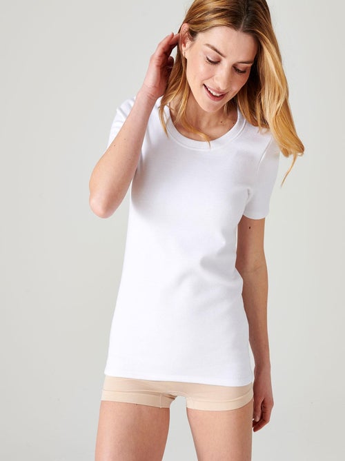 T-shirt Thermolactyl manches courtes, molleton gratté  - Damart - Kiabi