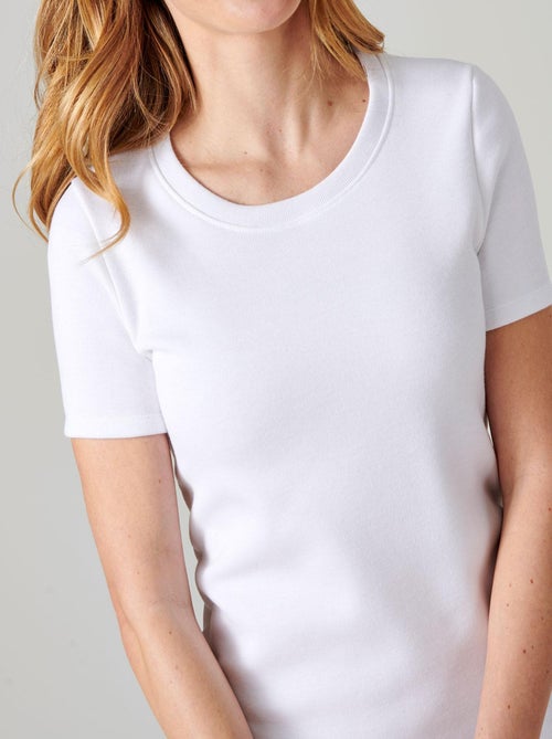 T-shirt Thermolactyl manches courtes, molleton gratté  - Damart - Kiabi
