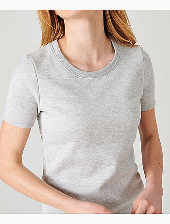 T-shirt thermolactyl manches courtes, molleton gratté - damart