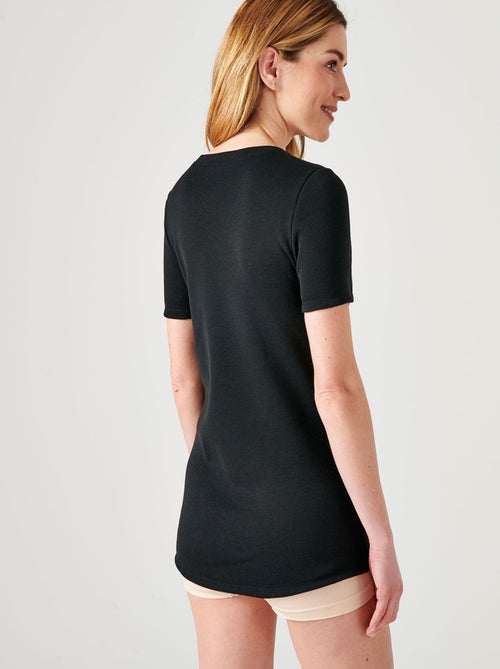 T-shirt Thermolactyl manches courtes, molleton gratté  - Damart - Kiabi