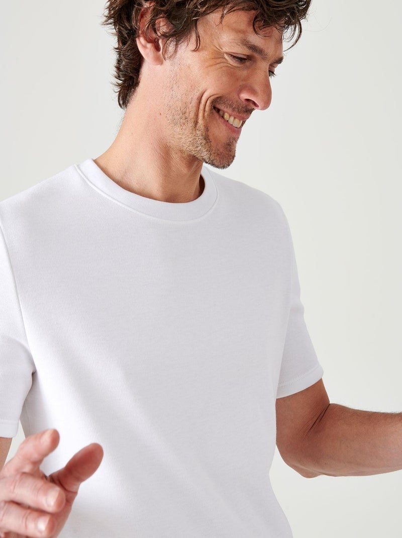 T-shirt Thermolactyl manches courtes, molleton gratté thermique - Damart Blanc - Kiabi