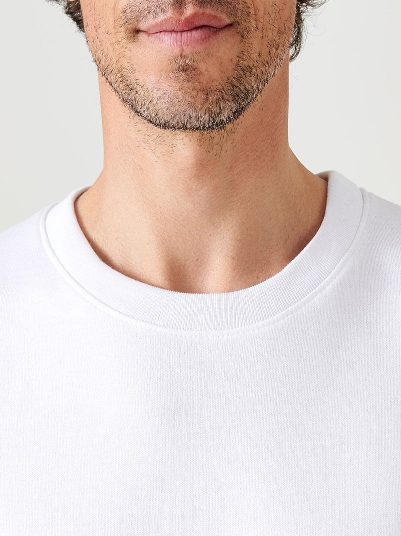 T-shirt Thermolactyl manches courtes, molleton gratté thermique - Damart Blanc - Kiabi