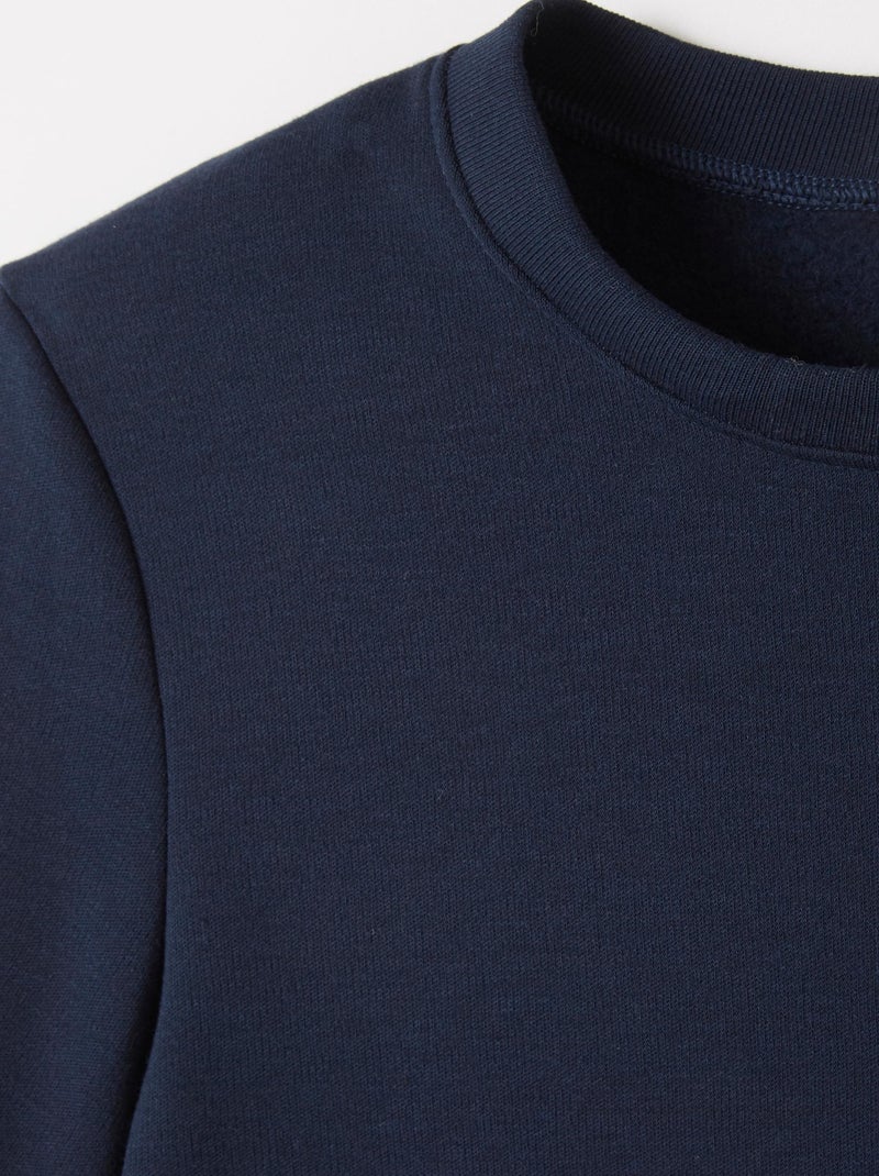 T-shirt Thermolactyl manches courtes, molleton gratté thermique - Damart Bleu marine - Kiabi