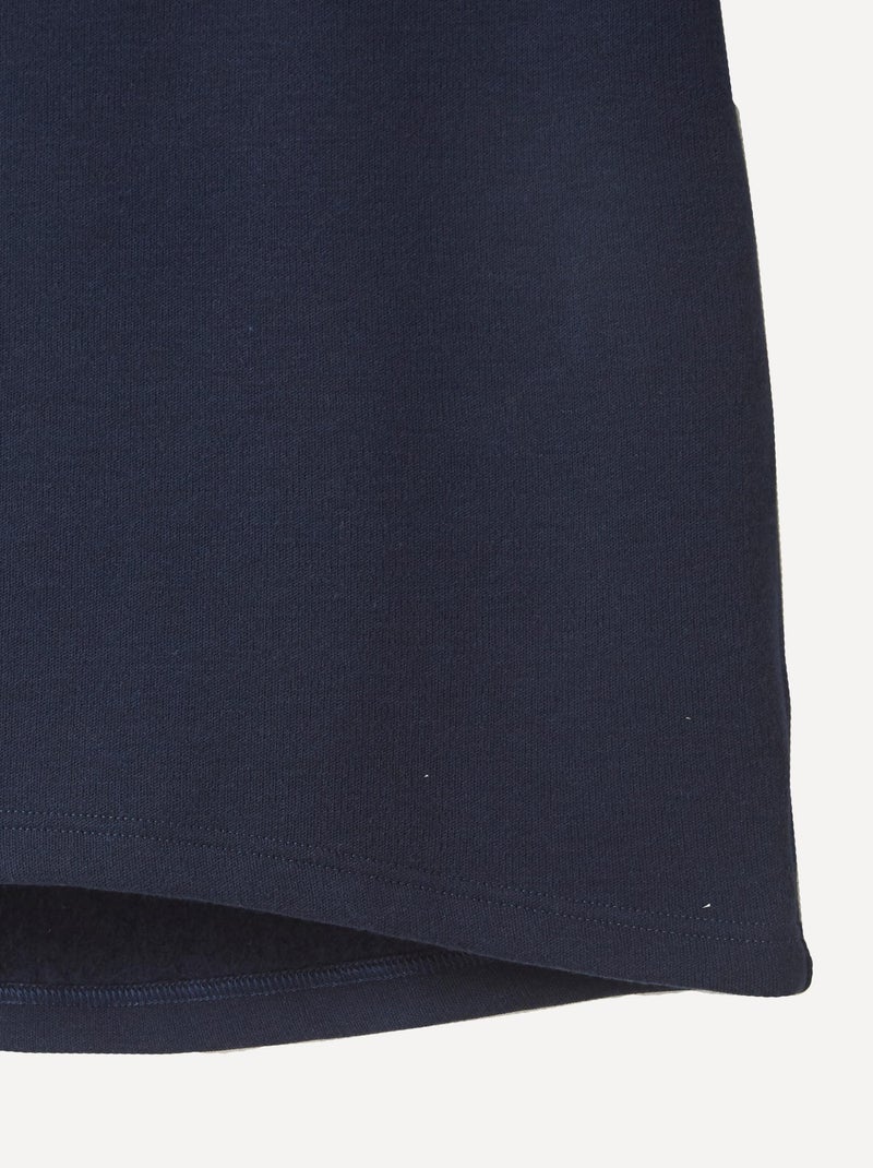 T-shirt Thermolactyl manches courtes, molleton gratté thermique - Damart Bleu marine - Kiabi
