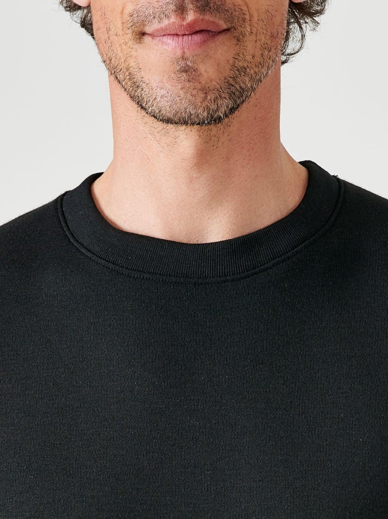 T-shirt Thermolactyl manches courtes, molleton gratté thermique - Damart Noir - Kiabi