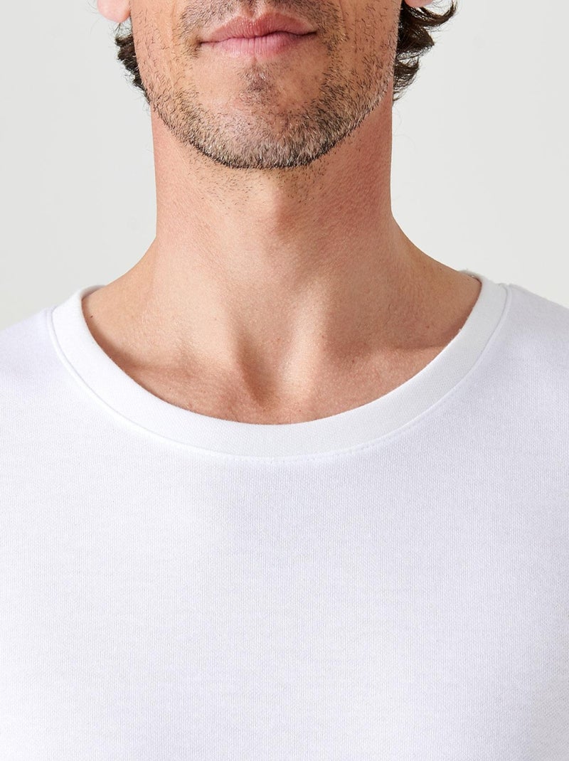 T-shirt Thermolactyl manches longues, double face - Damart Blanc - Kiabi