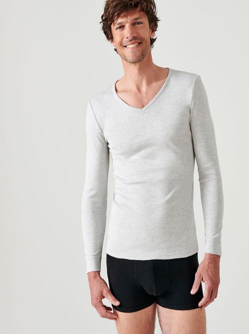 T-shirt Thermolactyl manches longues maille interlock - Damart - Kiabi