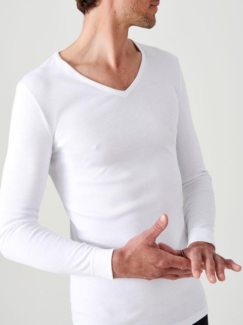 T-shirt Thermolactyl manches longues maille interlock thermique - Damart - Kiabi