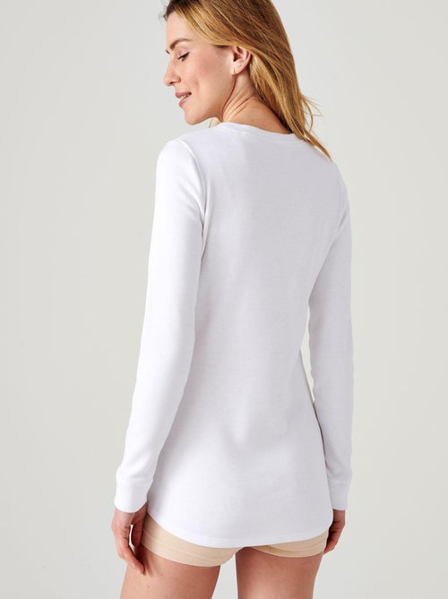 T-shirt Thermolactyl manches longues, molleton gratté thermique - Damart - Kiabi