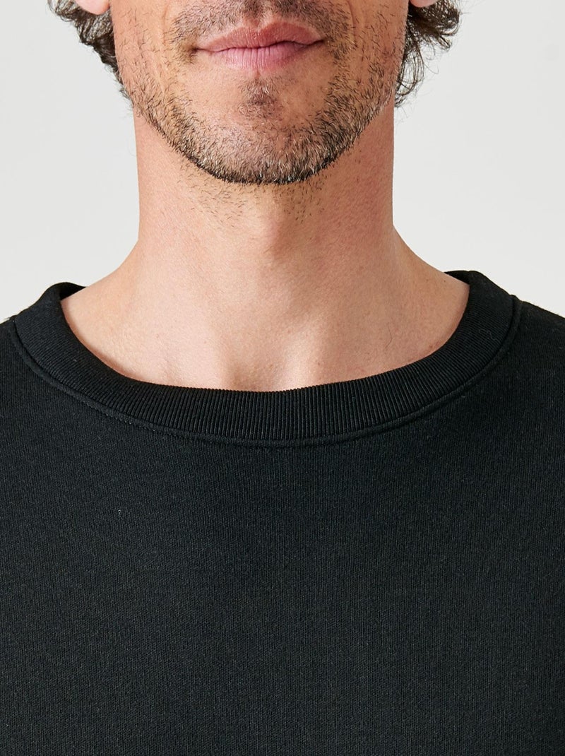 T-shirt Thermolactyl manches longues, molleton gratté thermique - Damart Noir - Kiabi
