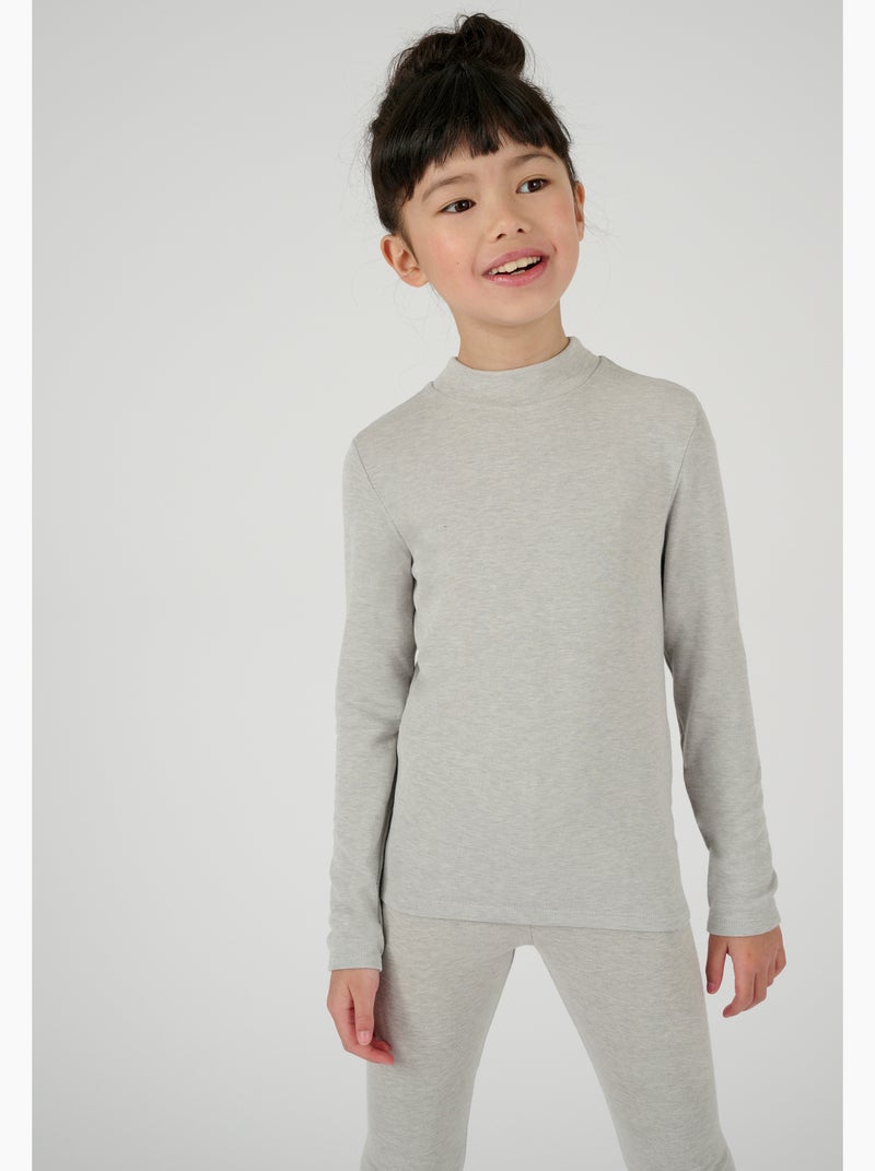 T-shirt Thermolactyl Sensitive, col montant thermique - Damart Gris chiné - Kiabi