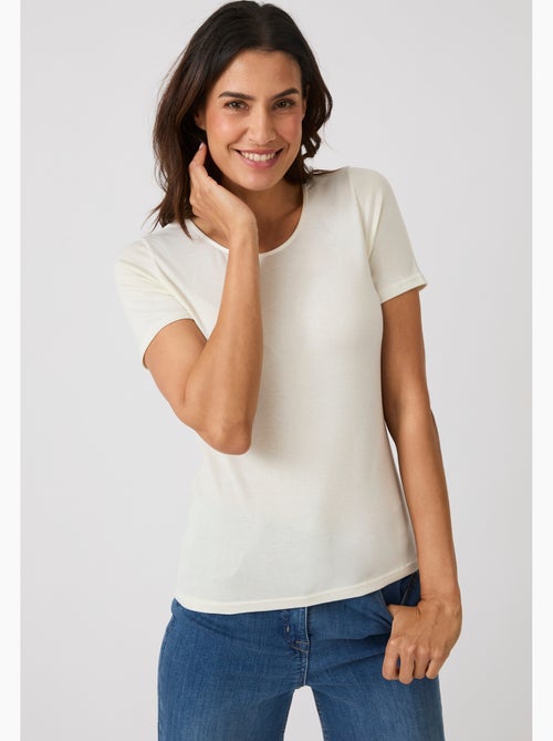 T-shirt thermolactyl sensitive manches courtes col rond - damart - Kiabi