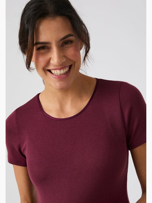T-shirt thermolactyl sensitive manches courtes col rond - damart - Kiabi
