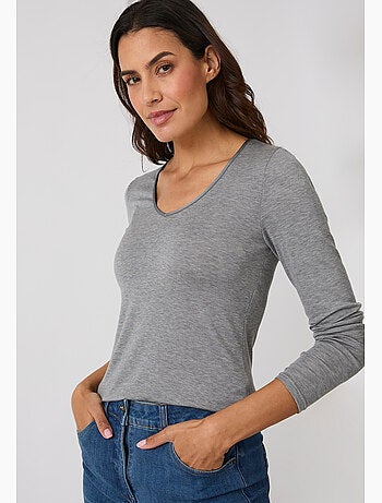 T-shirt Thermolactyl Sensitive manches longue col V - Damart