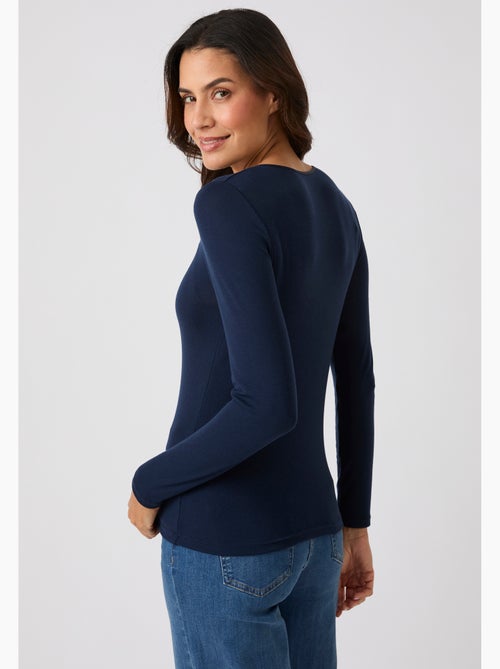 T-shirt thermolactyl sensitive manches longues col rond - damart - Kiabi