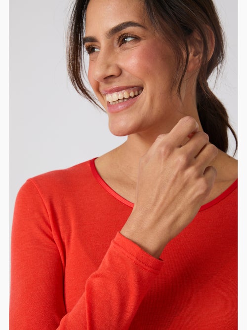 T-shirt Thermolactyl Sensitive manches longues col rond - Damart - Kiabi
