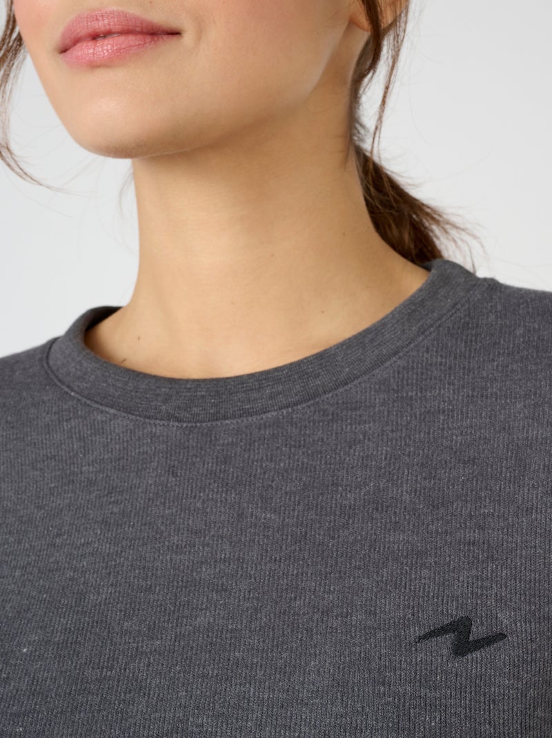 T-shirt Thermolactyl Sensitive, molleton thermique - Damart Gris - Kiabi