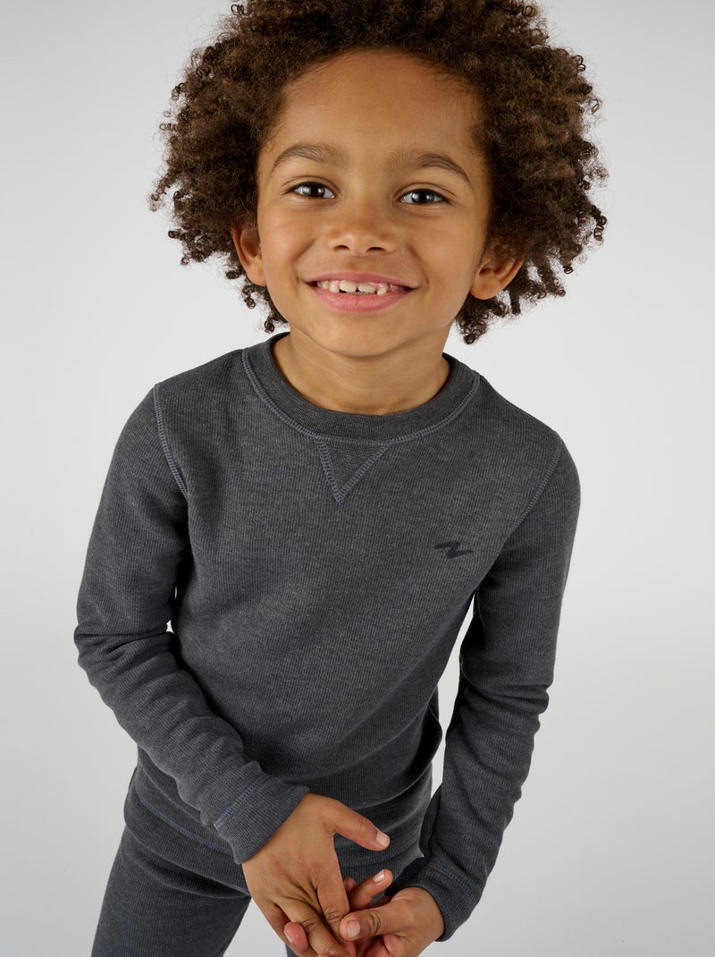 T-shirt Thermolactyl Sensitive, molleton thermique - Damart Gris - Kiabi