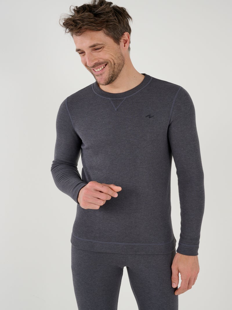 T-shirt Thermolactyl Sensitive, molleton thermique - Damart Gris - Kiabi