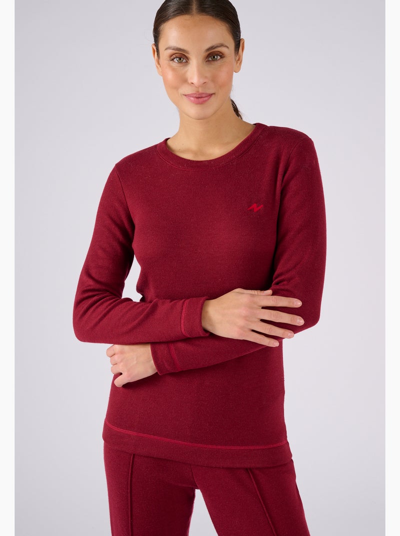 T-shirt Thermolactyl Sensitive, molleton thermique - Damart Marron - Kiabi
