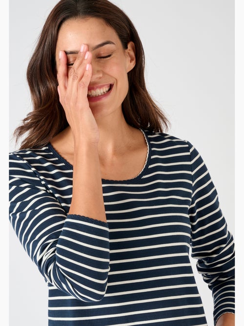 T-shirt Thermolactyl uni ou rayé - Damart - Kiabi