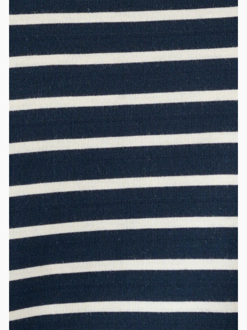 T-shirt Thermolactyl uni ou rayé - Damart Bleu Blanc - Kiabi