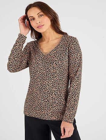 T-shirt Thermol'love dentelle - Damart