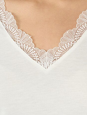 T-shirt Thermol'love dentelle - Damart