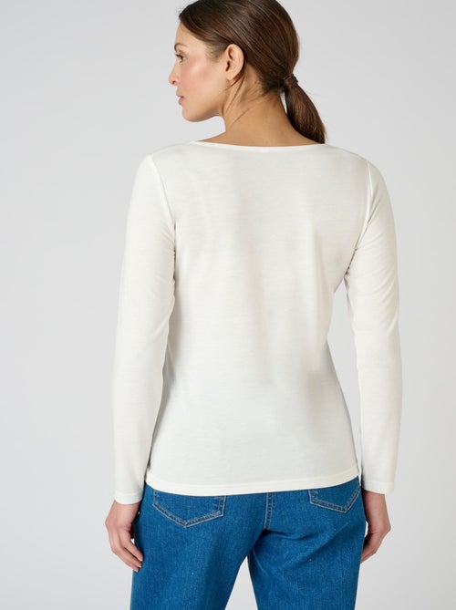 T-shirt Thermol'love dentelle - Damart - Kiabi