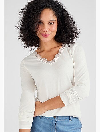 T-shirt Thermol'love dentelle - Damart