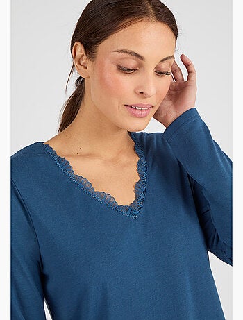 T-shirt Thermol'love dentelle - Damart